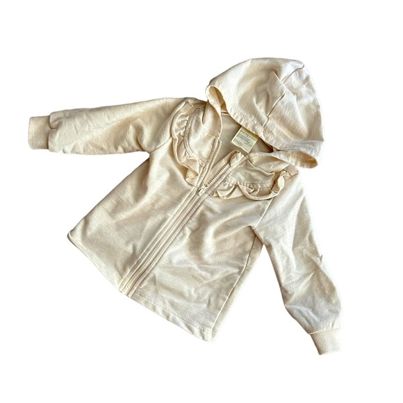 {First Impressions} Ruffle Zip up Hoodie - Picture 1 of 5